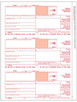 Educational-1098E Tax Forms