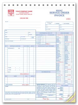 HVAC Service Orders / Invoices