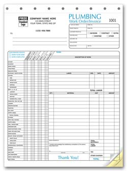 Plumbing Work Orders / Invoices