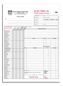 Electrical Work Order / Invoice